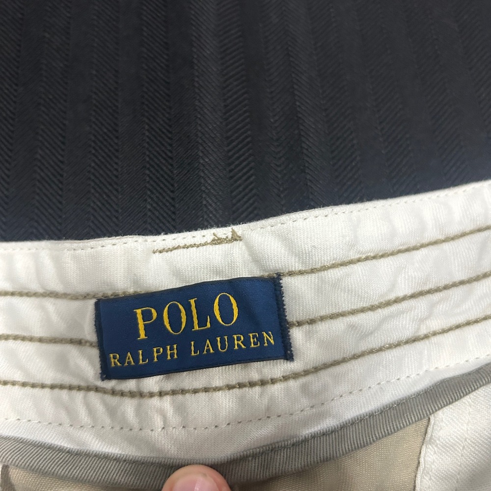 Polo Ralph Lauren Mens Tan Khaki Cotton Twill Cargo Shorts Size 36 1463 - Picture 2 of 8